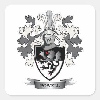 Powell-Familienwappen-Wappen Quadratischer Aufkleber