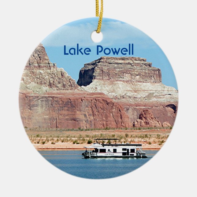 Powell-See: Houseboat, Arizona, USA 6 Keramik Ornament (Vorne)
