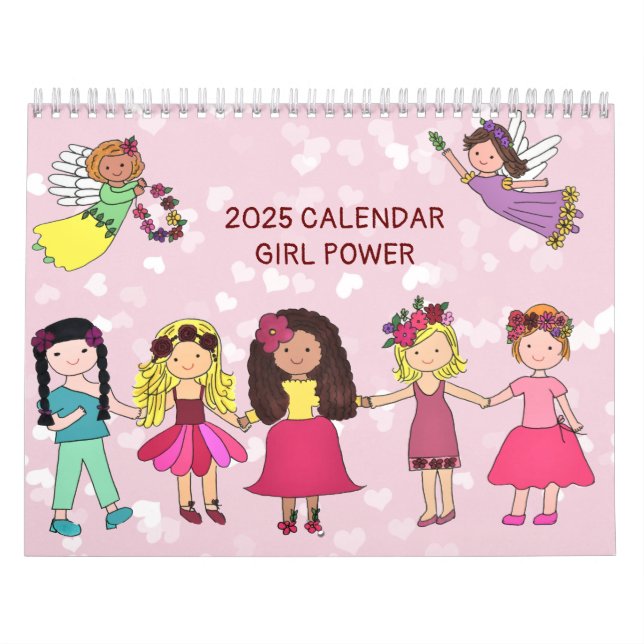 Power 2025 für Mädchen (mittlere Größe) Kalender (Titelbild)