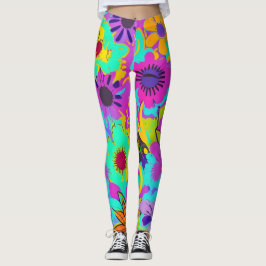 Power abstrakt Blume Leggings