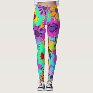 Power abstrakt Blume Leggings