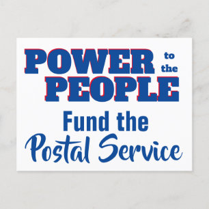 Power an den People Fund Post Office Template Postkarte