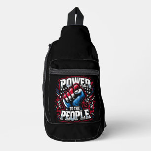Power an die Volksfaust Zeichnend Crossbody Bag