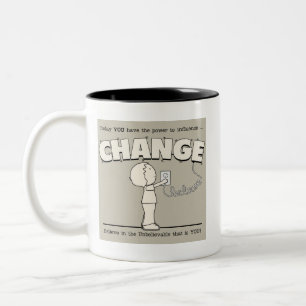 Power ändern zweifarbige tasse