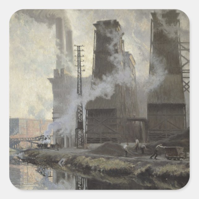 Power-Bahnhof Croix-Wasquehal Quadratischer Aufkleber (Vorderseite)