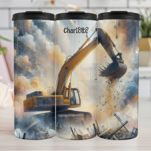 Power: Bauen, Staub, Himmel Thermosbecher