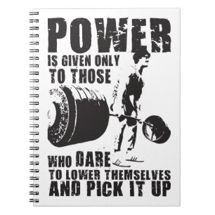 POWER - BODYBUILDING MOTIVIEREND NOTIZBLOCK
