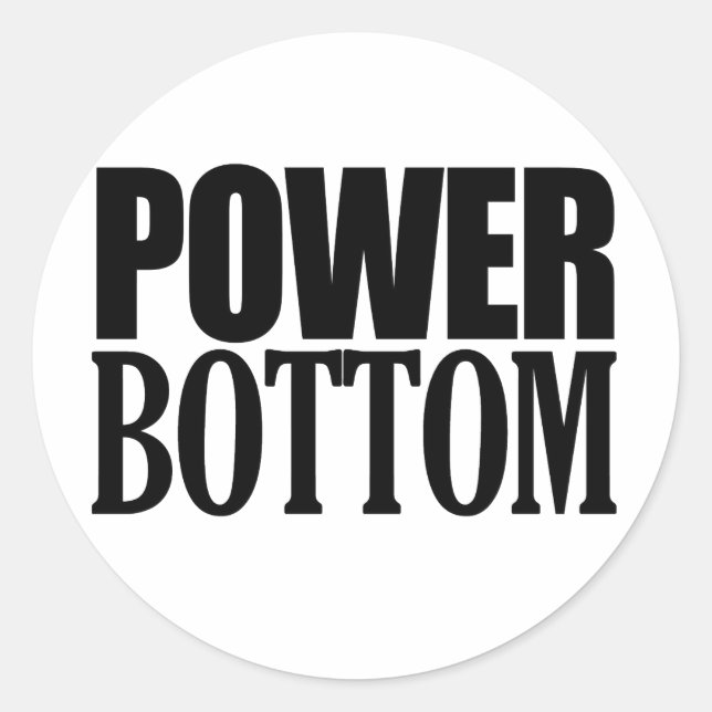 POWER-BOTTOM RUNDER AUFKLEBER (Vorderseite)
