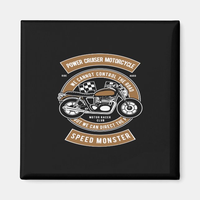 Power Cruiser Motorrad-Geschwindigkeitsmonster Magnet (Vorne)