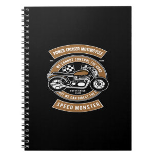 Power Cruiser Motorrad-Geschwindigkeitsmonster Notizblock