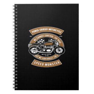 Power Cruiser Motorrad-Geschwindigkeitsmonster Notizblock