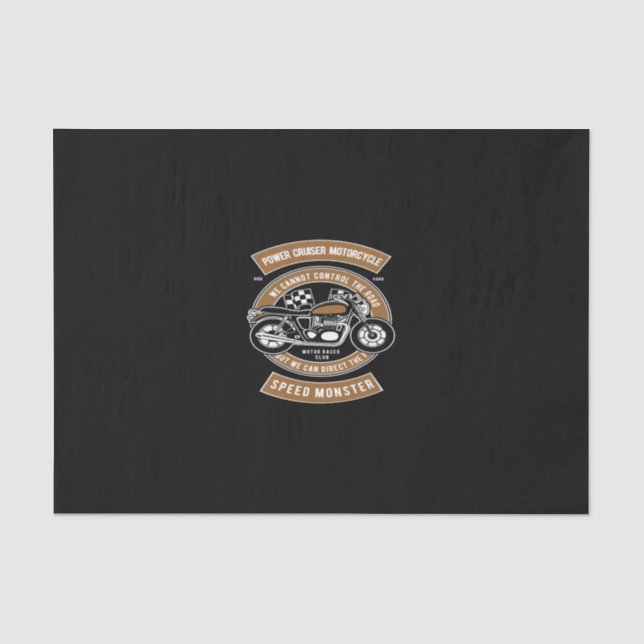 Power Cruiser Motorrad-Geschwindigkeitsmonster Seidenpapier (Vorderseite)