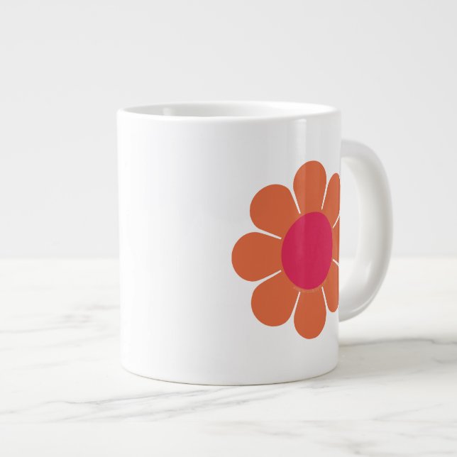 Power der 70er Blume Jumbo-Tasse (Vorderseite Rechts)