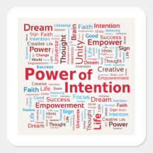 Power der Absicht Word Cloud Erfolg farbenfroh