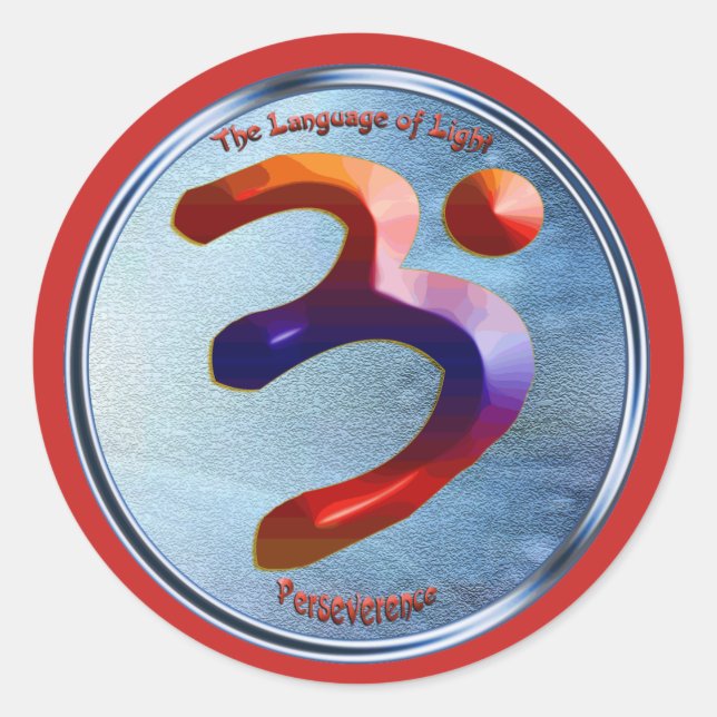 Power der Beharrlichkeit Runder Aufkleber (Vorderseite)