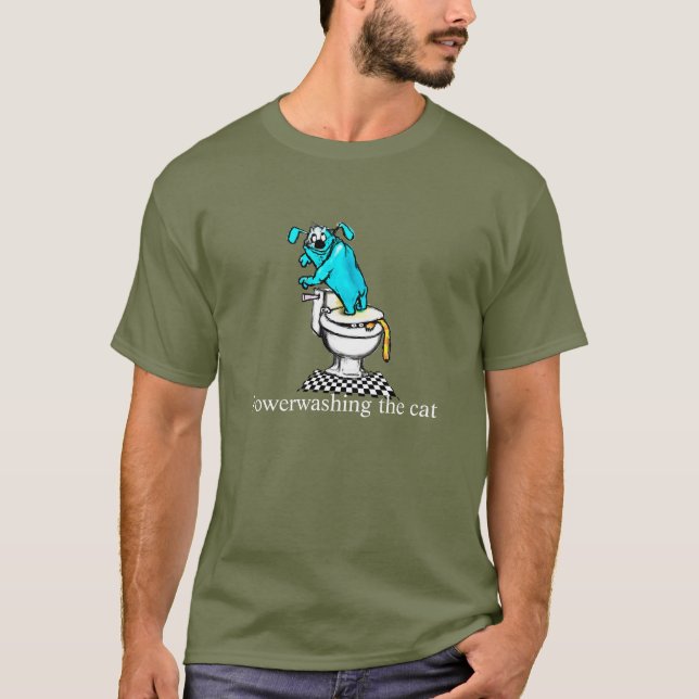 Power, der die Katze wäscht T-Shirt (Vorderseite)