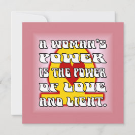 Power der Frau Mitteilungskarte
