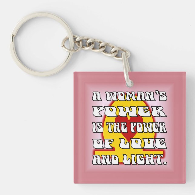 Power der Frau Schlüsselanhänger (Vorderseite)
