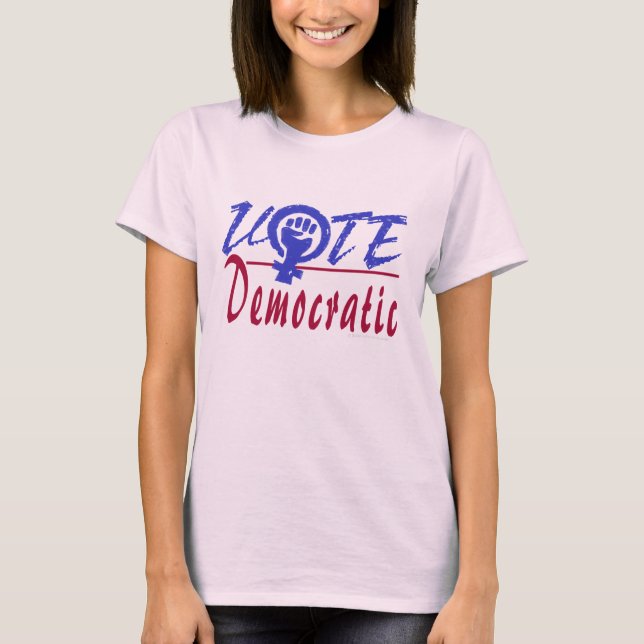 Power der Frauen Abstimmung Demokratischer T - Shi T-Shirt (Vorderseite)