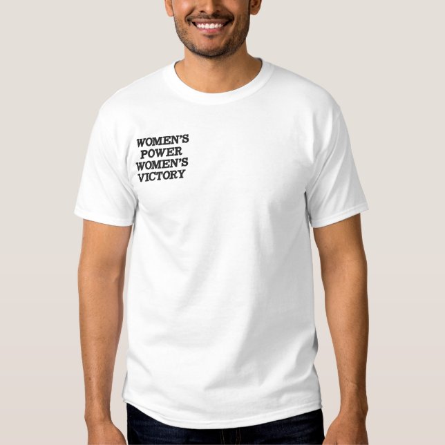 Power der FRAUEN Besticktes T-Shirt (Vorderseite)