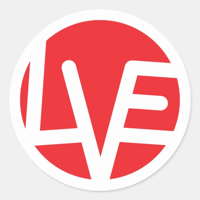 Power der Liebe 3" Classic Round Stickersl Runder Aufkleber (Vorderseite)