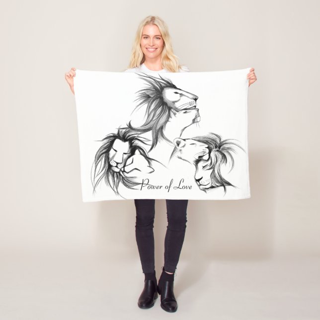 Power der Liebe Fleecedecke (Beispiel)