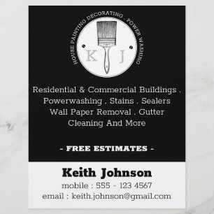 Power der Maler waschen Unternehmer schwarz Flyer