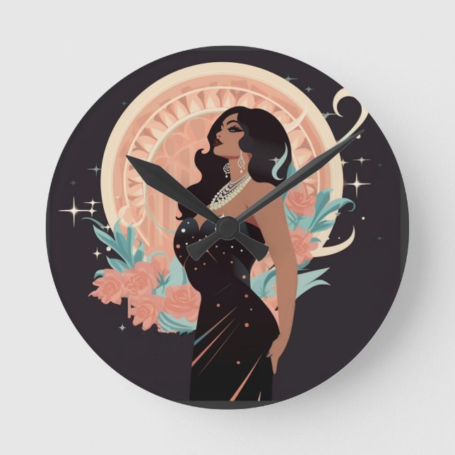 POWER DER SCHÖNHEIT #1 RUNDE WANDUHR (Vorderseite)