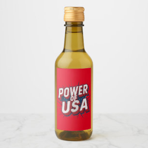 "Power der USA" Patriotische Weinetiketten Weinetikett
