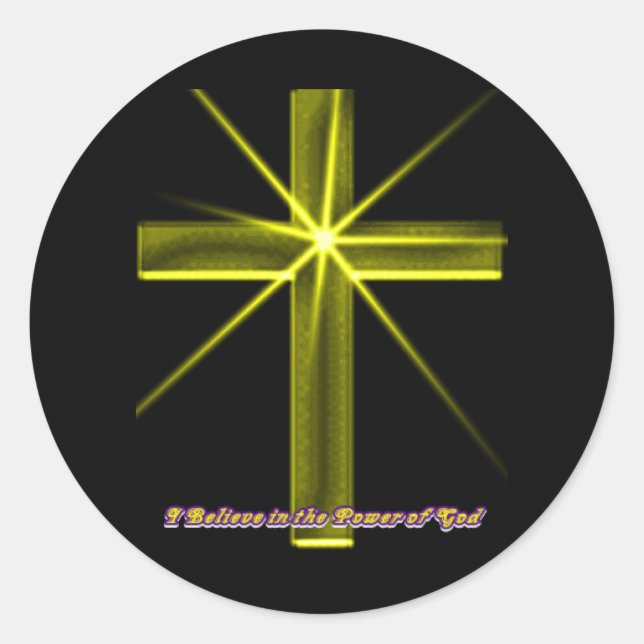 Power des Gottes Runder Aufkleber (Vorderseite)