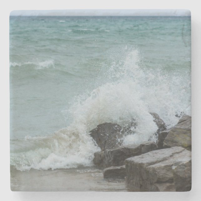Power des Huron-Sees Steinuntersetzer (Vorderseite)