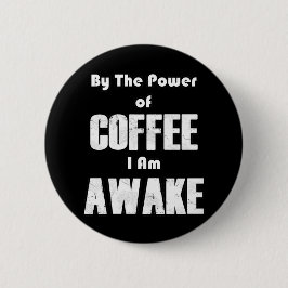 Power des Kaffees (in Weiß) Button