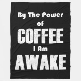 Power des Kaffees (in Weiß) Fleecedecke