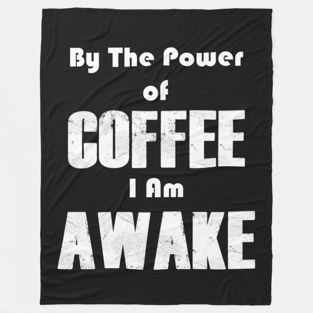 Power des Kaffees (in Weiß) Fleecedecke (Vorderseite)