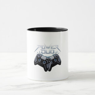 Power Duo Sleek Grey Gray Gaming Mug