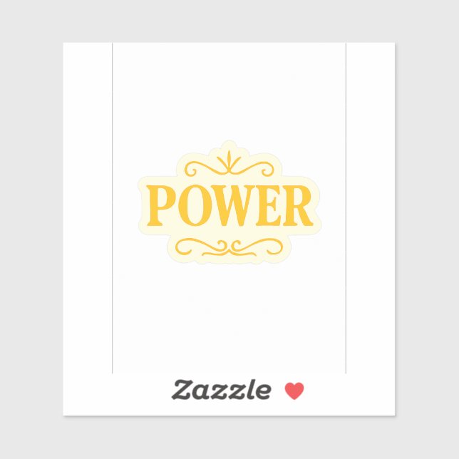 Power - FaithFuel Gold Luxe Sticker für Spirituell (Blatt)