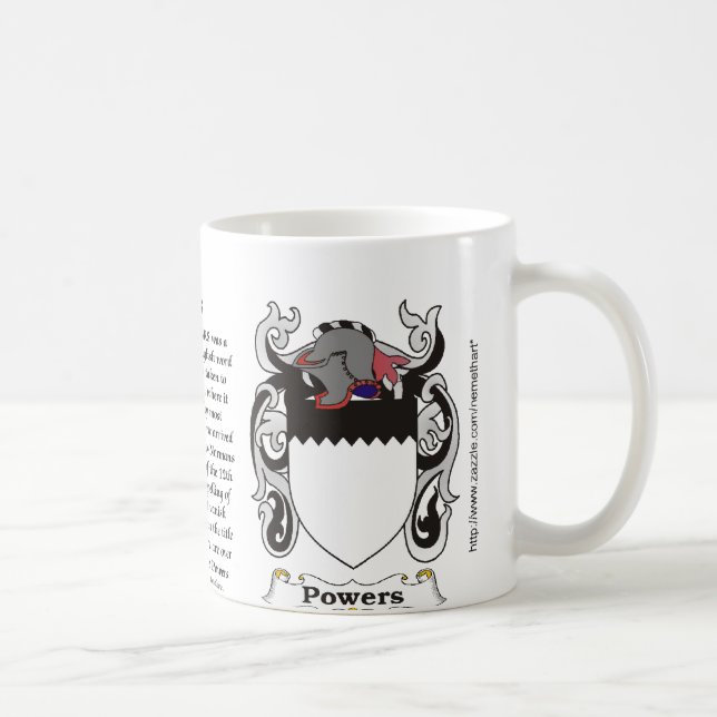 Power-Familien-Wappen Tasse (Rechts)