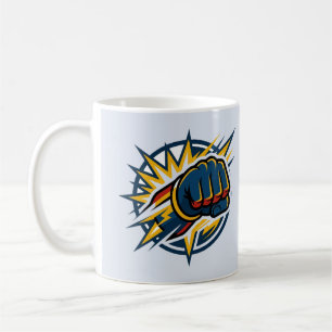 Power Fist Blitz-Emblem Heldentasse Kaffeetasse