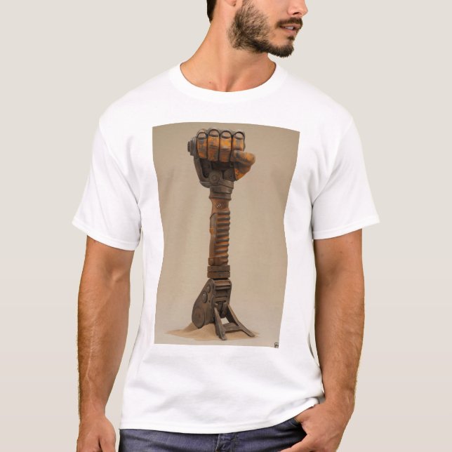Power Fist Jackhammer 3D Render T - Shirt (Vorderseite)