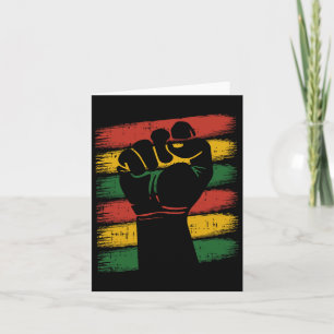 Power Fist Juneteenth Cool Melanin Pride African Karte