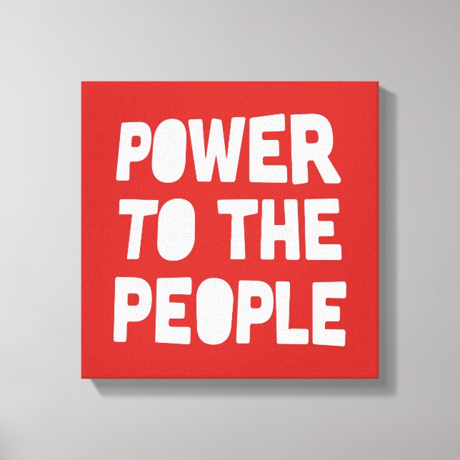 Power für die Menschen Leinwanddruck (Vorderseite)