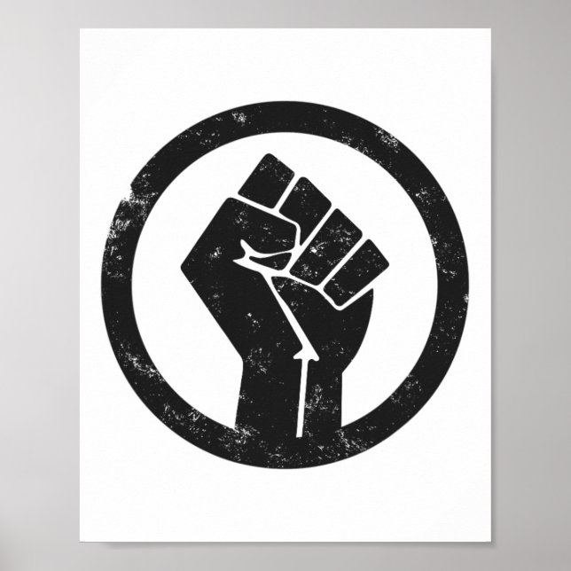 Power für einfache Black Life-Materialproteste Poster (Vorne)