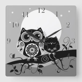 Power für niedliche Blume - Owds und benutzerdefin Quadratische Wanduhr