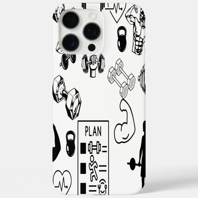 Power Grip Phone Case Veiny Dumbell Design (Rückseite)