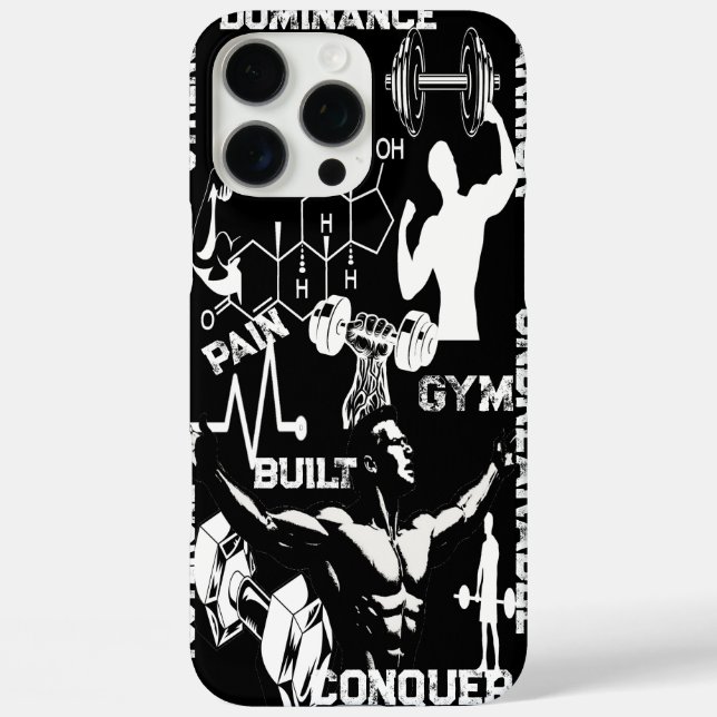 Power Grip Téléphone Coque noir Veiny Dumbbell Des (Verso)
