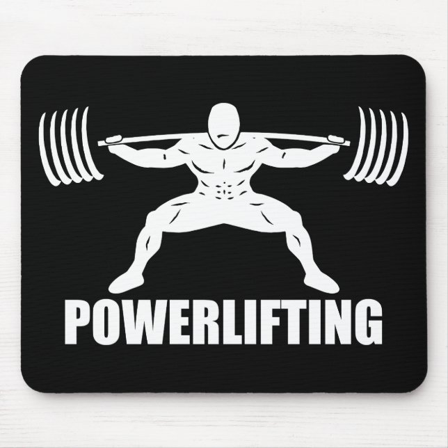 "Power Hebe" Squat Motivierend Mousepad (Vorne)