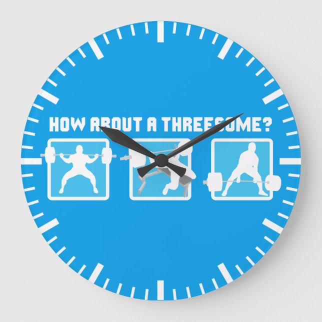 "Power heben" - Sitzplatz, Sitzbank, Aufzug Große Wanduhr (Vorderseite)