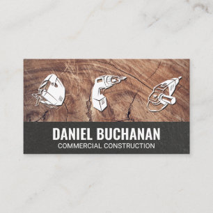 Power   Holz und texturierte Mauer Visitenkarte