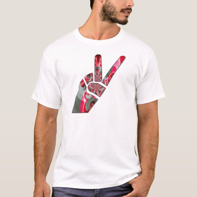 Power in der Palme: Der Zwei-Finger-Salute T-Shirt (Vorderseite)