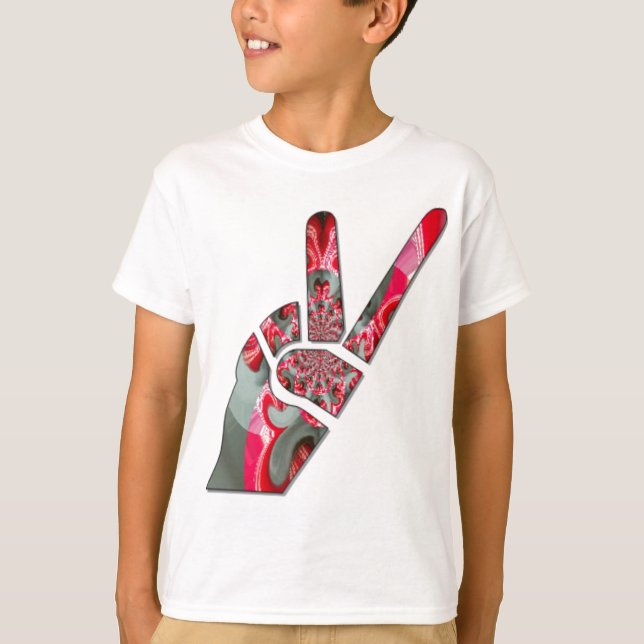 Power in der Palme: Der Zwei-Finger-Salute T-Shirt (Vorderseite)